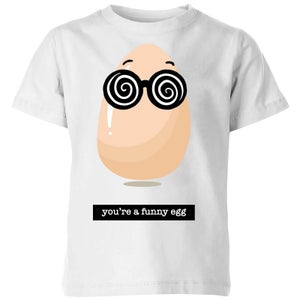 You're A Funny Egg Kids' T-Shirt - White
