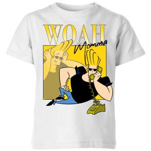 Cartoon Network Spin-Off Johnny Bravo 90s Photoshoot Kids' T-Shirt - White
