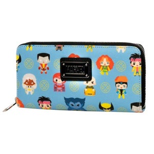 Loungefly Marvel X-Men Chibi Character Aop Zip Around Wallet