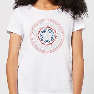 T-Shirt Marvel Captain America Oriental Shield - Bianco - Donna