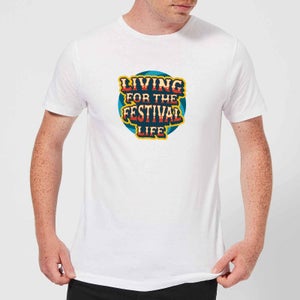 Living For The Festival Life Men's T-Shirt - White