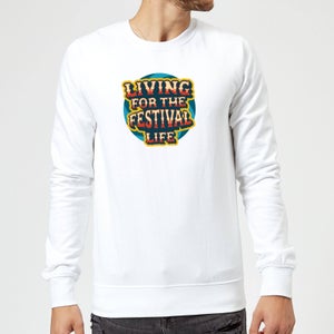 Living For The Festival Life Sweatshirt - White