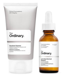 The Ordinary Squalane Essentials Duo (Squalane Cleanser 50ml + 100% Plant-Derived Squalane 30ml)