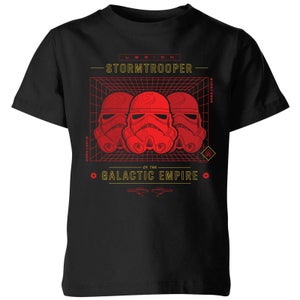 Camiseta para niño Stormtrooper Legion Grid de Star Wars - Negro