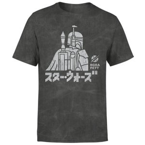 Star Wars Kana Boba Fett Herren T-Shirt - Schwarz Acid Wash