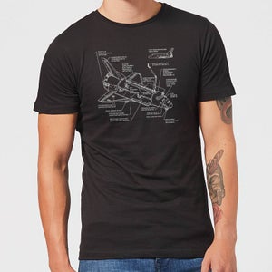 Shuttle Schematic Men's T-Shirt - Black