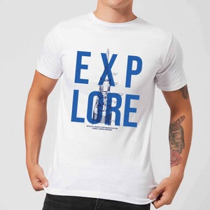 Explore Schematic Men's T-Shirt - White