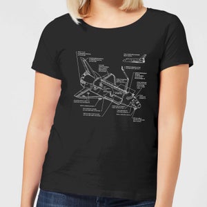 Shuttle Schematic Women's T-Shirt - Black