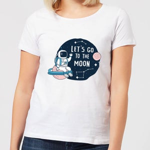 Let's Go To The Moon Women's T-Shirt - White