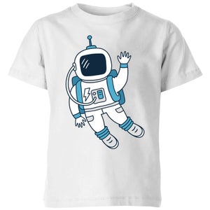 Astronaut Waving Kids' T-Shirt - White