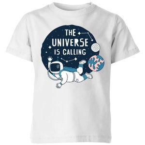 The Universe Is Calling Kids' T-Shirt - White