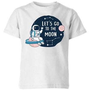 Let's Go To The Moon Kids' T-Shirt - White