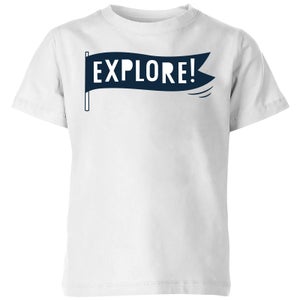 Explore! Kids' T-Shirt - White