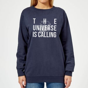 The Universe Is Calling Schematic Women's Sweatshirt - Navy