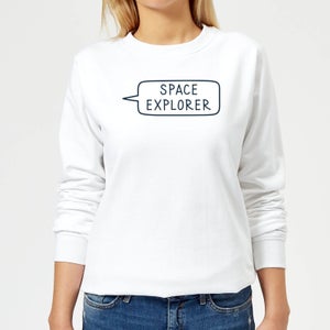 Space Explorer Women's Sweatshirt - White