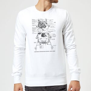 Lunar Schematic Sweatshirt - White