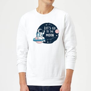 Let's Go To The Moon Sweatshirt - White