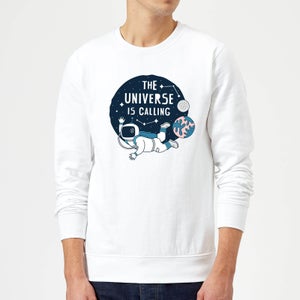 The Universe Is Calling Sweatshirt - White