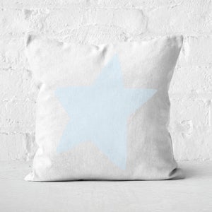 Light Blue Star Square Cushion