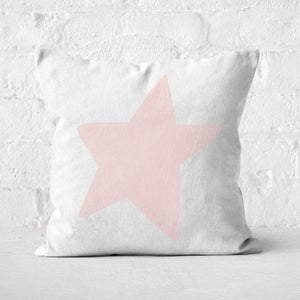 Light Pink Star Square Cushion