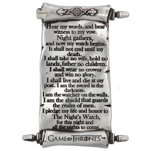 Game of Thrones Nachten horloge magneet