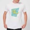Talk To The Hand Square Patterned Background Men's T-Shirt - White