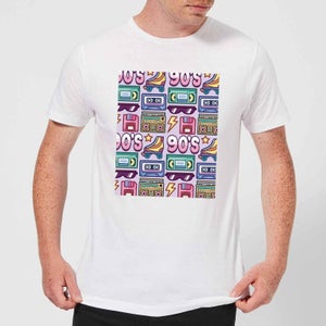 90's Product Tiled Pattern Men's T-Shirt - White