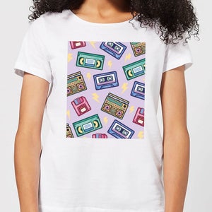 90's Product Scattered Pattern Women's T-Shirt - White