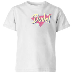 Dude! Pocket Print Kids' T-Shirt - White