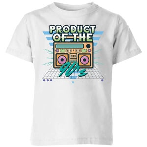 Product Of The 90's Boom Box Kids' T-Shirt - White
