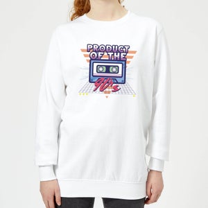 Product Of The 90's Cassette Tape Women's Sweatshirt - White