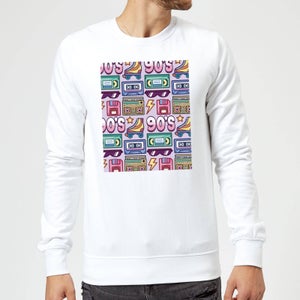 90's Product Tiled Pattern Sweatshirt - White