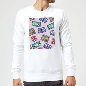 90's Product Scattered Pattern Sweatshirt - White