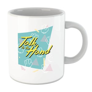 Talk To The Hand Square Patterned Background Mug