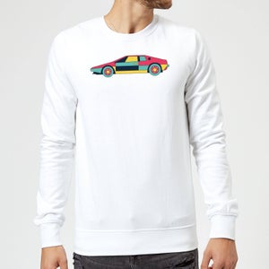 Classic Sports Car Sweatshirt - White
