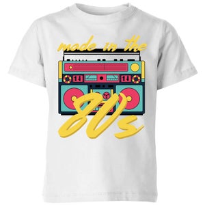 Made In The 80s Boombox Kids' T-Shirt - White