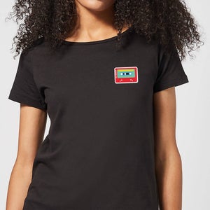 Small Cassette Tape Women's T-Shirt - Black
