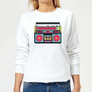Colourful Boombox Women's Sweatshirt - White