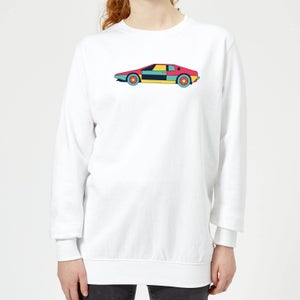 Classic Sports Car Women's Sweatshirt - White