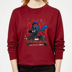 Spider-Man Far From Home Multi Costume Women's Sweatshirt - Burgundy