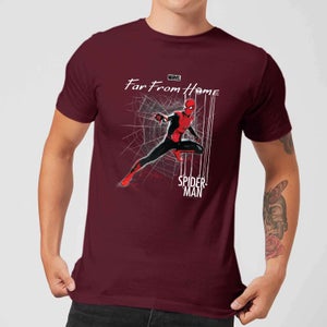 Spider-Man Far From Home Web Tech Men's T-Shirt - Burgundy