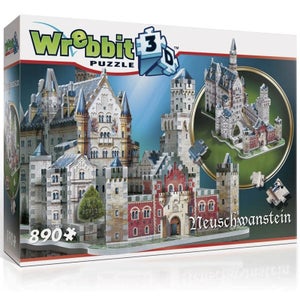 Casse-tête 3D du château de Neuschwanstein de Wrebbit (890 pièces)