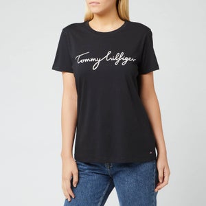 Tommy Hilfiger Women's Heritage Crewneck Graphic T-Shirt - Masters Black