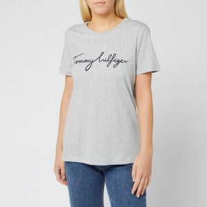 Tommy Hilfiger Women's Heritage Crewneck Graphic T-Shirt - Light Grey Heather
