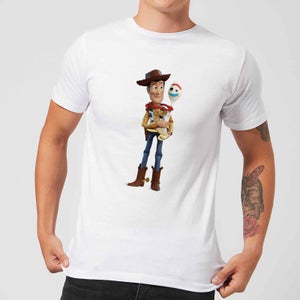 Toy Story 4 Woody And Forky Men's T-Shirt - White