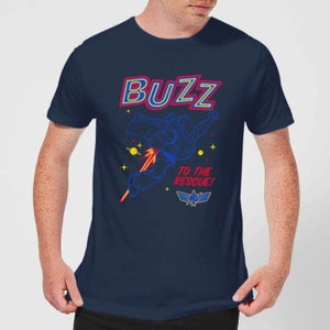 Toy Story 4 Buzz To The Rescue Men's T-Shirt - Navy