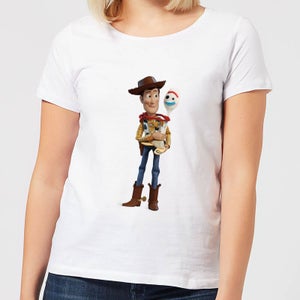 Toy Story 4 Woody And Forky Women's T-Shirt - White