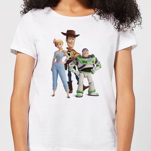 Toy Story 4 Woody Buzz And Bo Women's T-Shirt - White