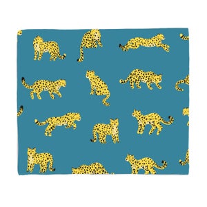 Blue Cheetahs Fleece Blanket