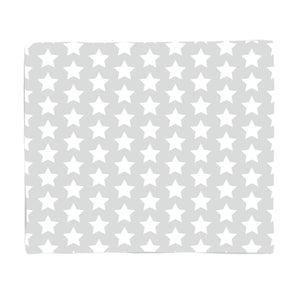 Grey Stars Fleece Blanket